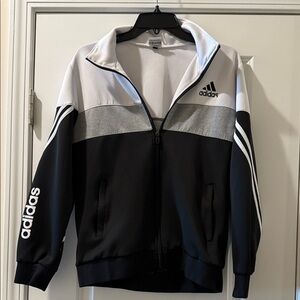 adidas Black, White & Gray Retro Track Jacket